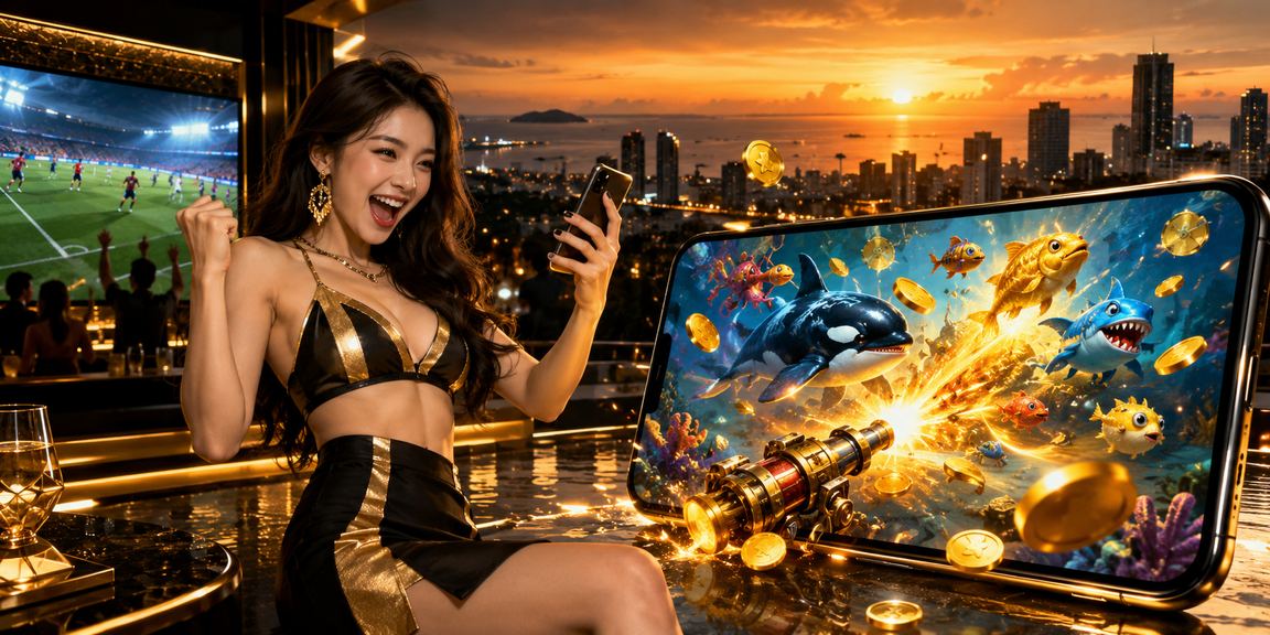 Trò chơi bắn cá được chơi trên bãi biển Phú Quốc